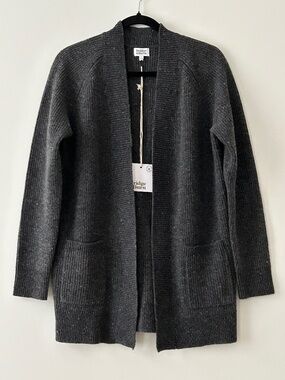 Bridge & Burn 100% Merino Wool Lewis Charcoal Gray Donegal Cardigan